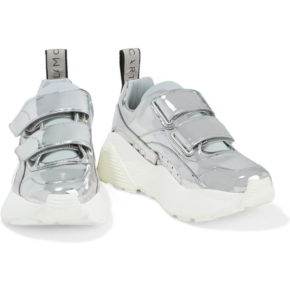 STELLA MCCARTNEY Eclypse faux mirrored-leather sneakers